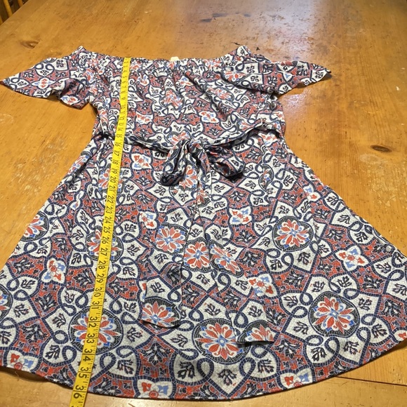 MICHAEL Michael Kors Mosaic Off the Shoulder Gauze Dress - Host Pick - New - Picture 7 of 12